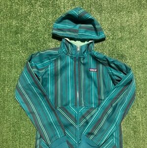 Patagonia Striped Jacket - Teal and Blue